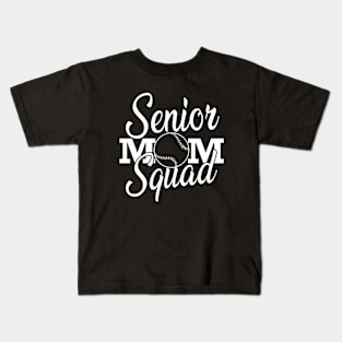 Softball Senior mom squad Kids T-Shirt